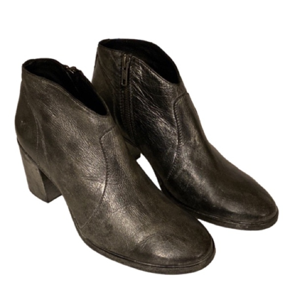 Frye Nora Ankle Boots Black Multi Metallic Silver Size 6.5 NWOB - Picture 2 of 16